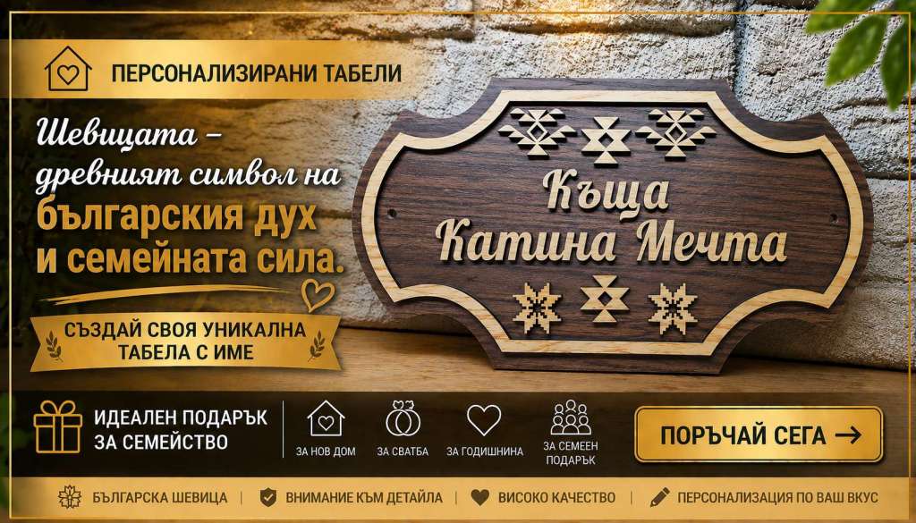 🏡 Персонализирана табела с древен символ Шевица – перфектният подарък 🏡 Персонализирана табела с древен символ Шевица – перфектният подарък