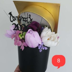 Кутия абитуриентска шапка мини номер 8