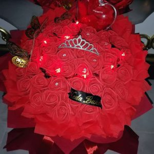 светещ вечен букет от 51 рози