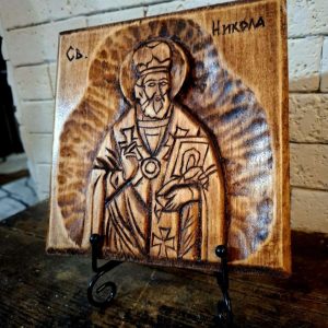 Свети Никола, икона-дърворезба