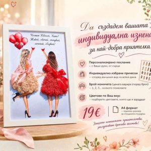 Персонализирано пано за най-добра приятелка – индивидуален подарък